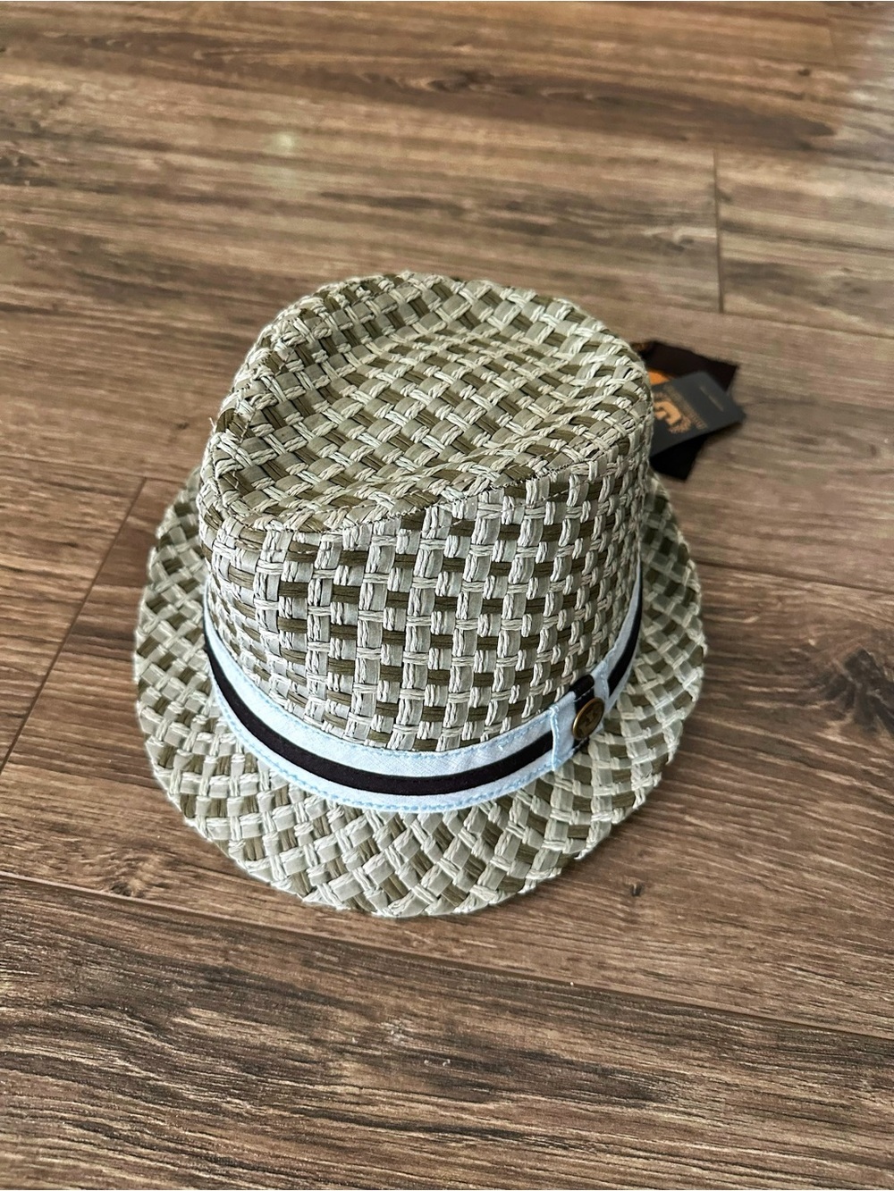 NWT Goorin Bros. Natural Straw Hat with Blue Trim
